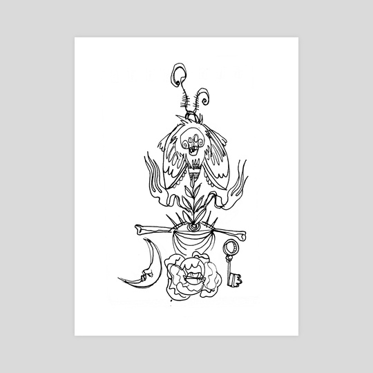 540x540 moth magic - Moth Line Drawing