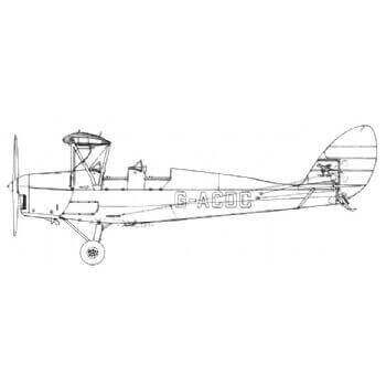 350x350 de havilland tiger moth line drawing - Moth Line Drawing