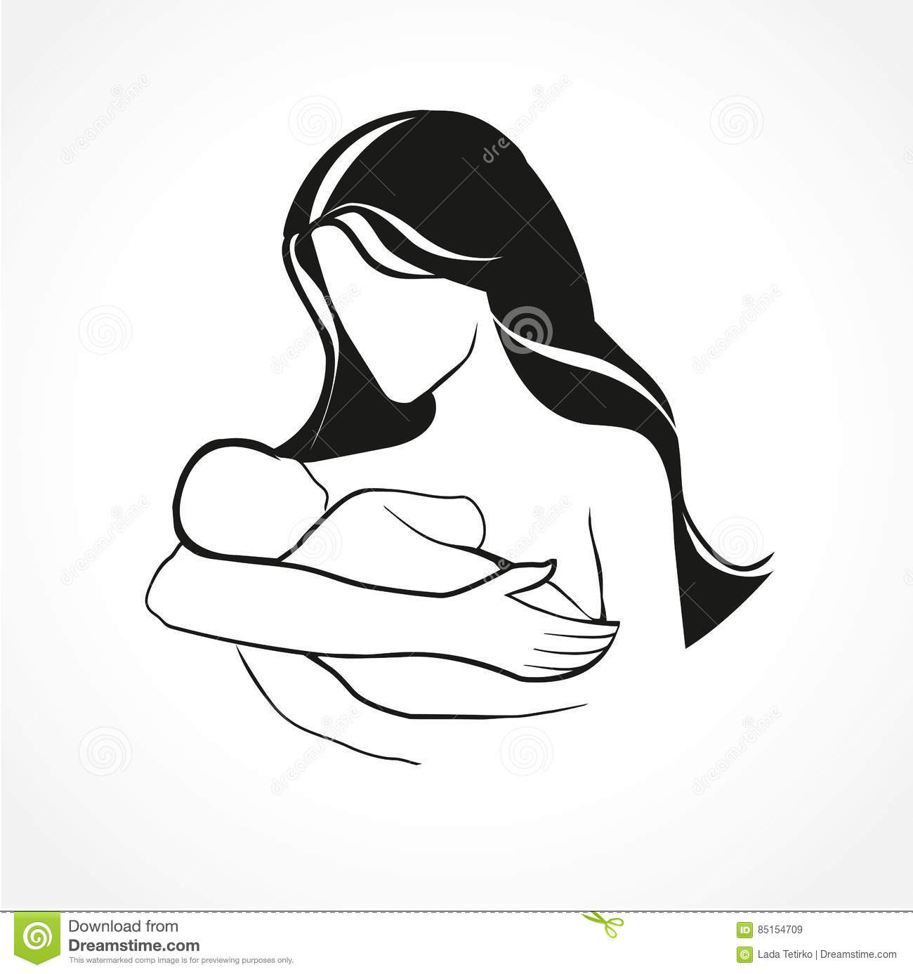 1300x1387 mother baby drawings mother and baby symbol stock vector - Mother And Baby Drawing