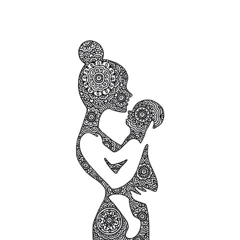 480x480 Mother And Child Drawing Gallery Images - Mother And Child Drawing