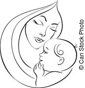 Mother And Child Drawing at PaintingValley.com | Explore collection of ...