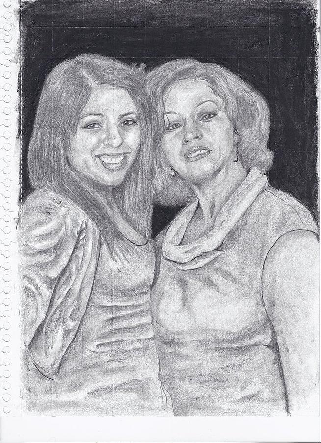 654x900 mother and daughter drawing - Mother And Daughter Drawing