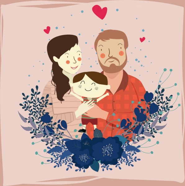 596x600 family drawing father mother son icons sketch free vector in adobe - Mother And Father Drawing