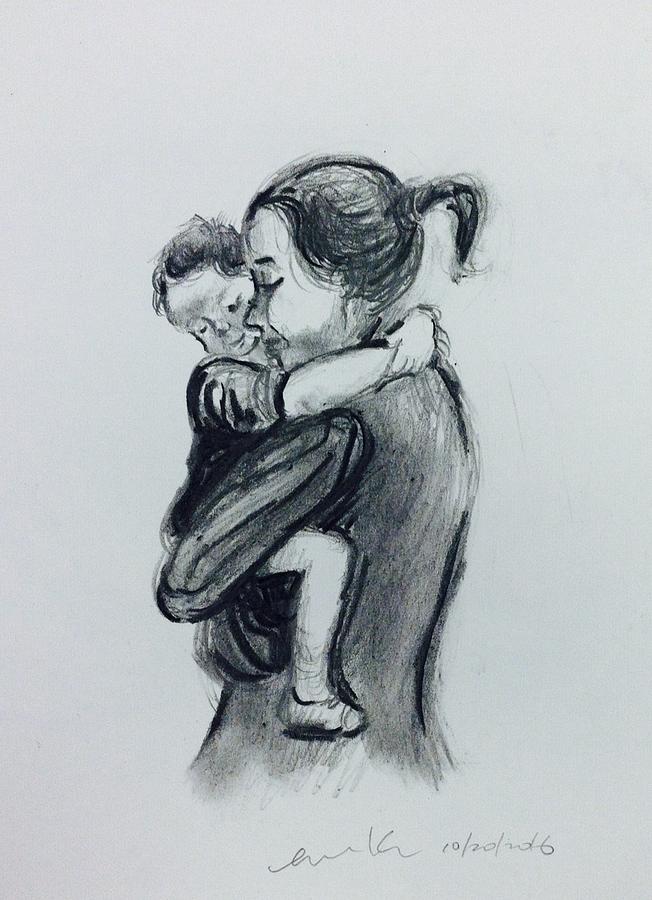 652x900 mother and son drawing - Mother And Son Drawing
