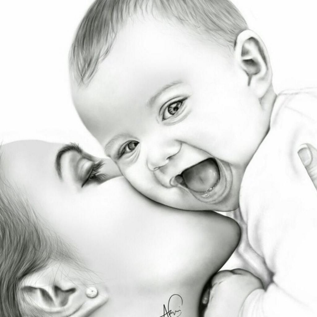 Mother And Son Drawing at Explore collection of