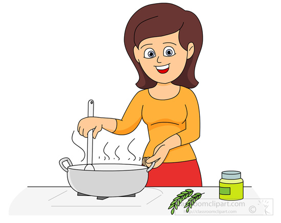 550x437 picture of a mother cooking clipart great free clipart - Mother Cooking Drawing