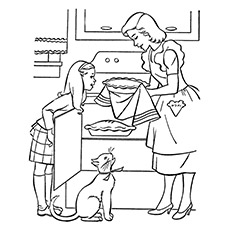 230x230 top free printable mother's day coloring pages online - Mother Cooking Drawing