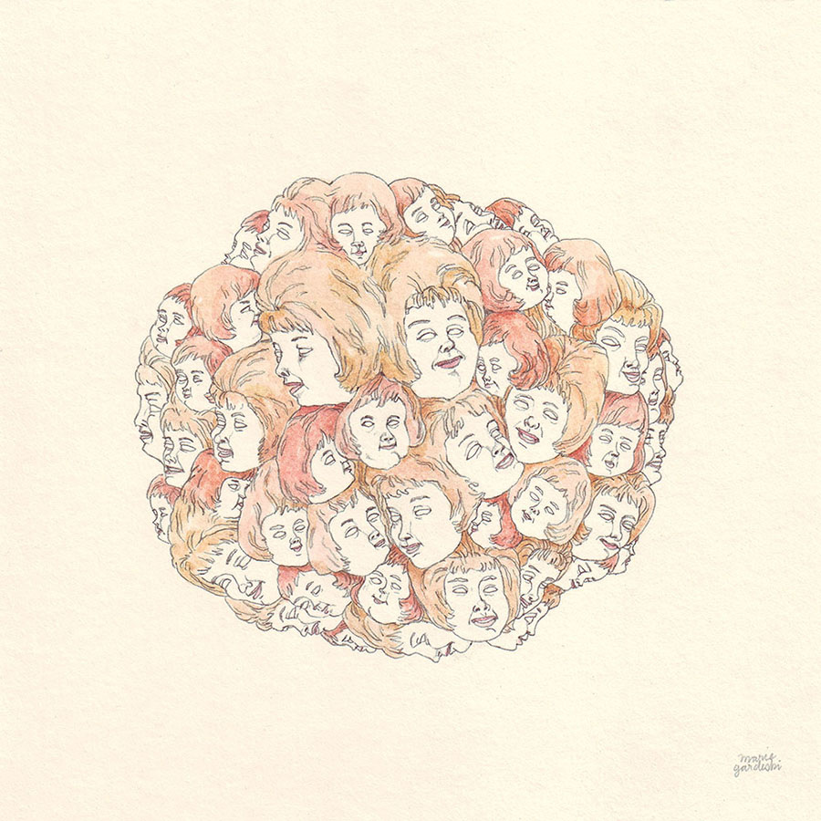 900x900 Mother Daughter Head Wad - Mother Daughter Drawings