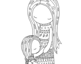 340x270 Mother Daughter Art Etsy - Mother Daughter Drawings