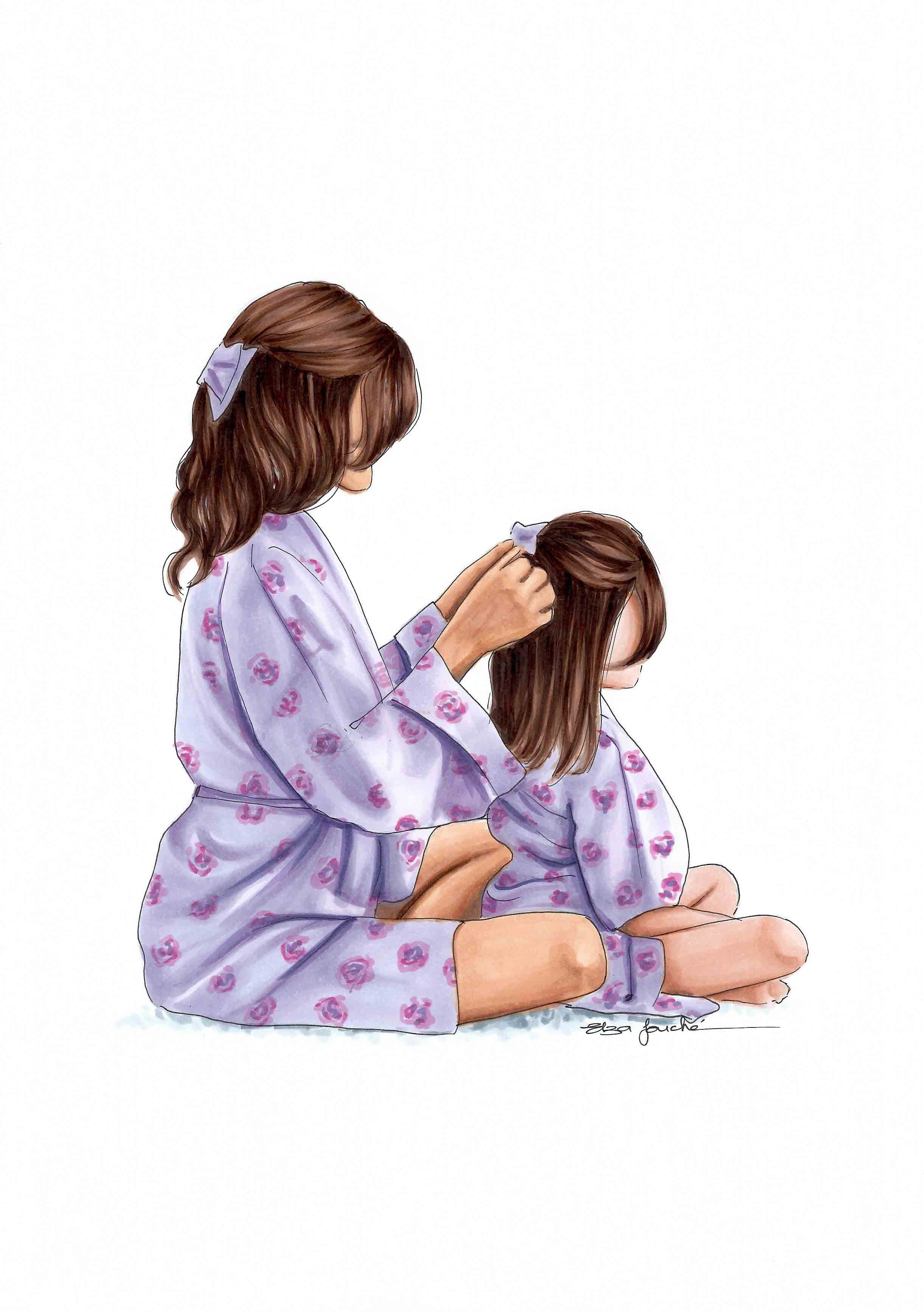 Mother Daughter Drawings at Explore collection of