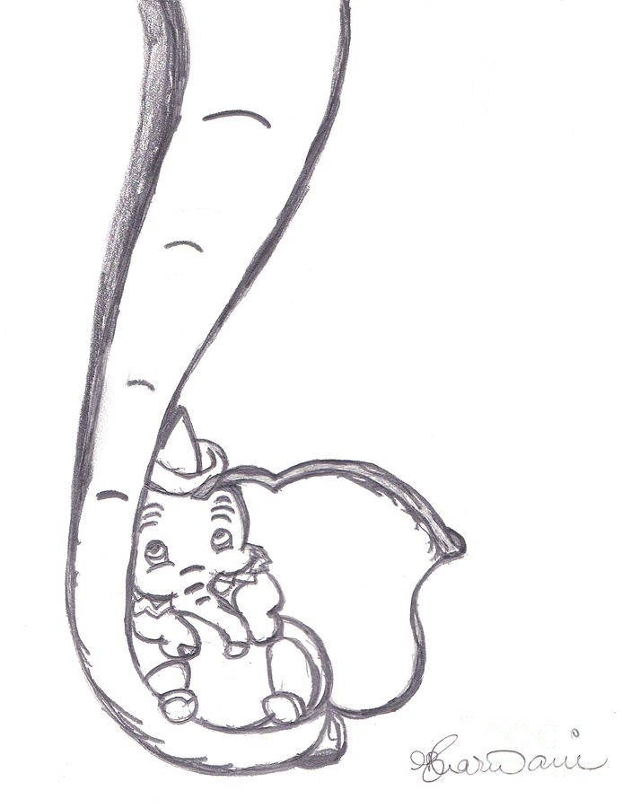 693x900 dumbo with mother drawing - Mother Drawing