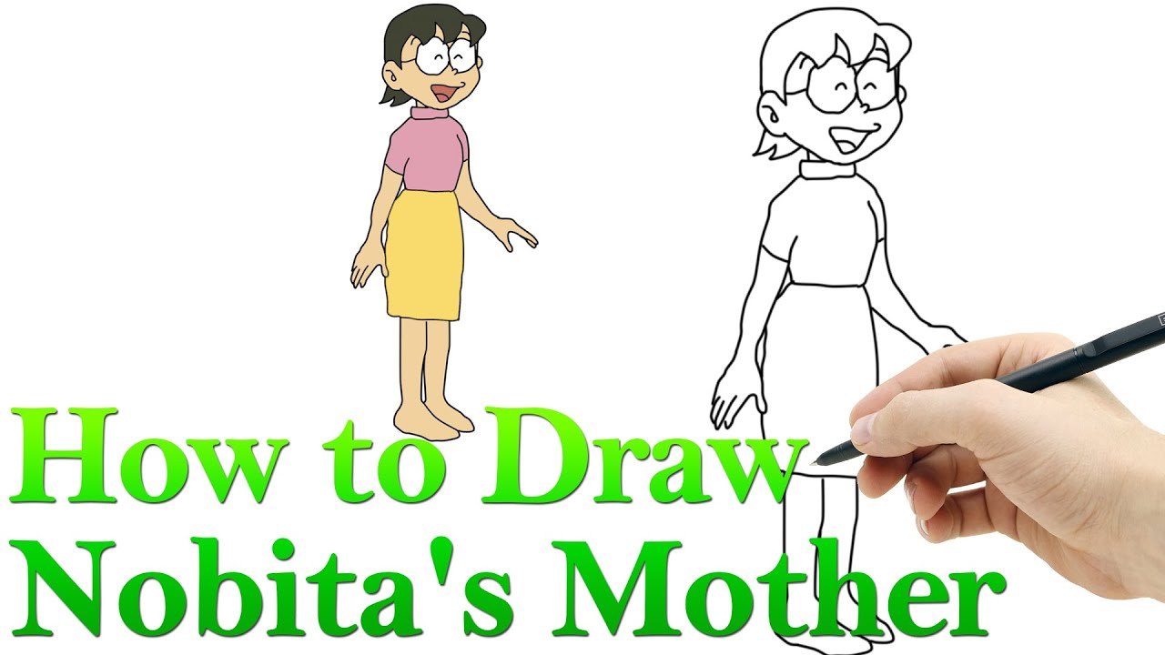 1280x720 how to draw nobita's mother hde - Mother Drawing