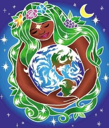 352x410 the ancient religion of the great mother - Mother Earth Drawing