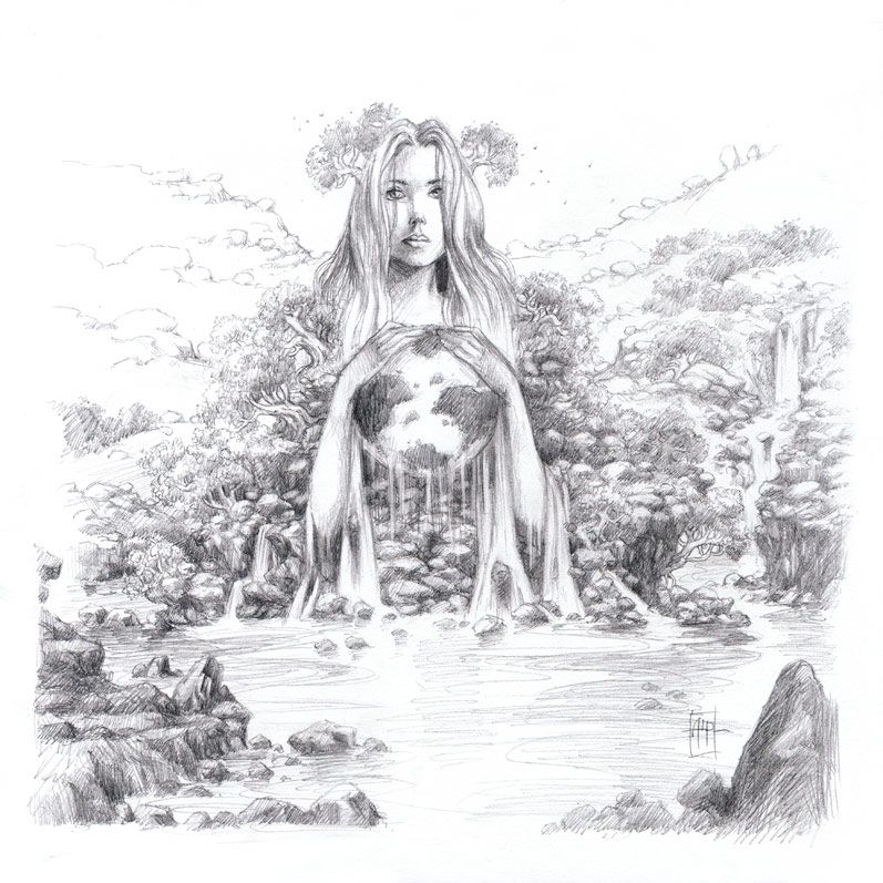 Simple Mother Nature Pencil Drawings - Gelidoeignifugo