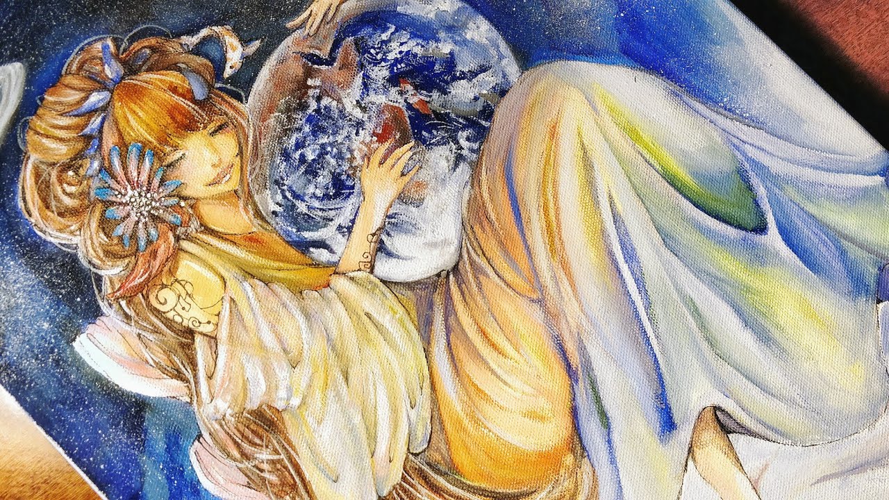 1280x720 Canvas Art Mother Earth - Mother Earth Drawing