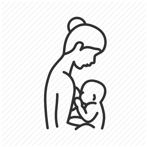 512x512 breast feeding, breastfeeding, infant in arms, mother holding - Mother Holding Child Drawing