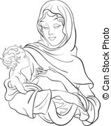 Mother Holding Child Drawing at PaintingValley.com | Explore collection ...