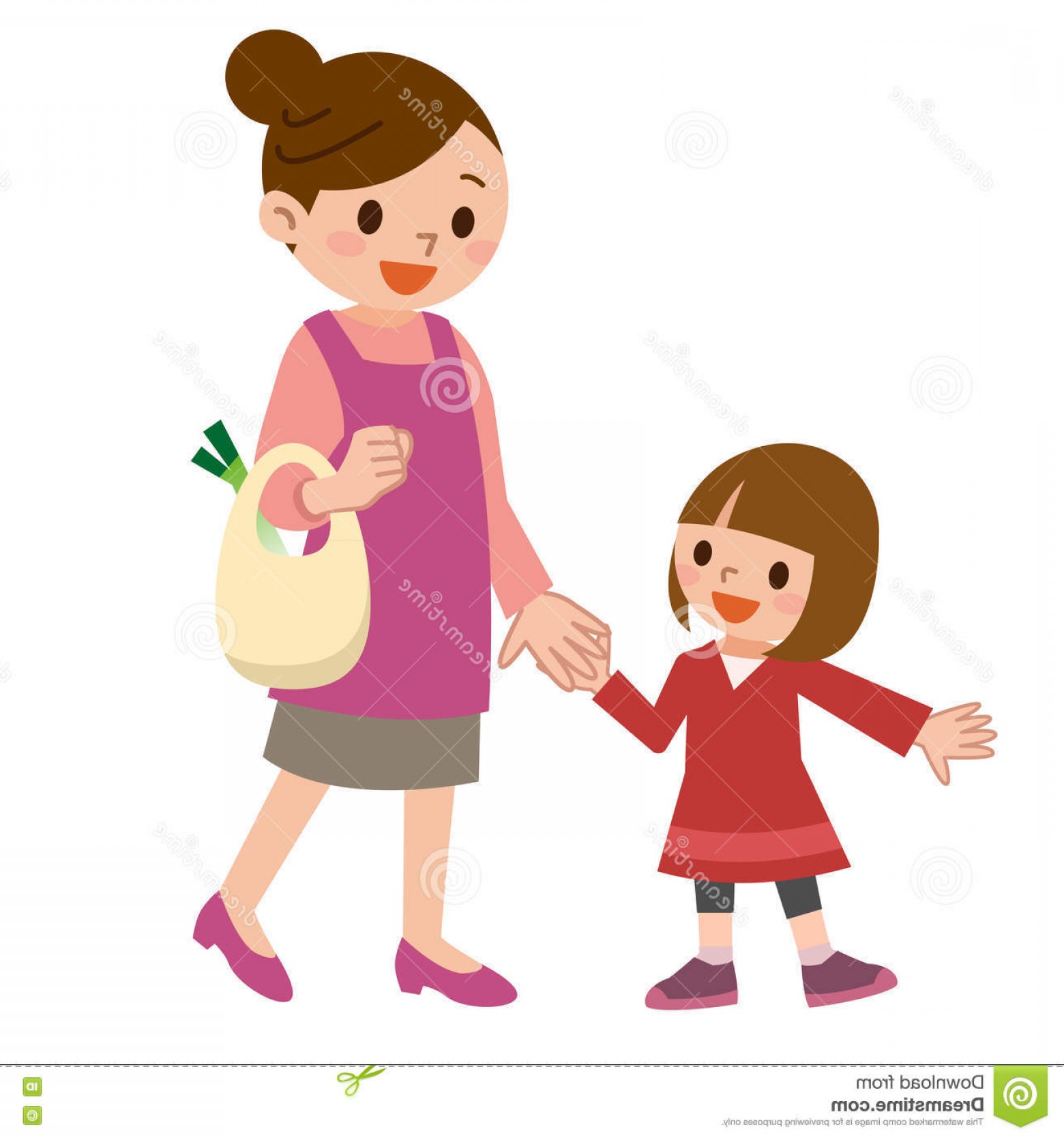 1560x1668 stock illustration smile parent child holding hands vector - Mother Holding Child Drawing