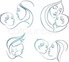 236x211 Gallery Mom Holding Baby Drawing - Mother Holding Child Drawing