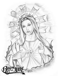 197x256 best virgin mary images religion tattoos, design tattoos - Mother Mary Drawing