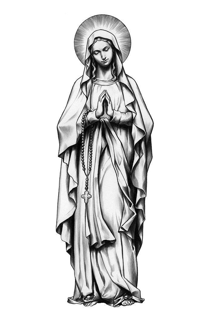 Mother Mary Drawing at PaintingValley.com | Explore collection of