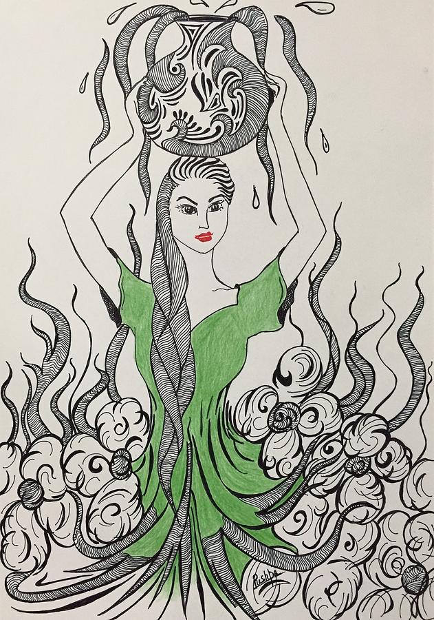 631x900 Mother Nature Drawing - Mother Nature Drawing