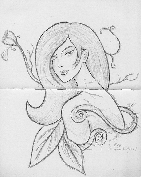 600x754 Mother Nature Digital Painting On Behance - Mother Nature Drawing