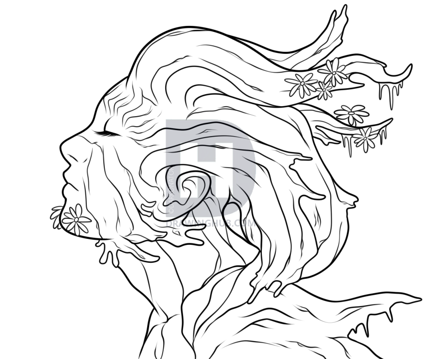 856x720 How To Draw Mother Nature, Step - Mother Nature Drawing