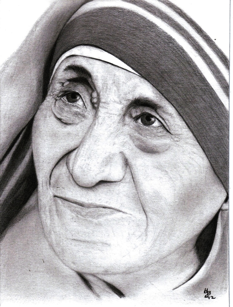 768x1014 mother teresa drawing image drawing skill - Mother Teresa Drawing