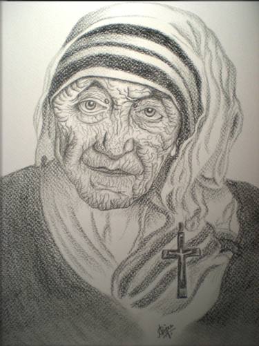 375x501 mother teresa drawing - Mother Teresa Drawing