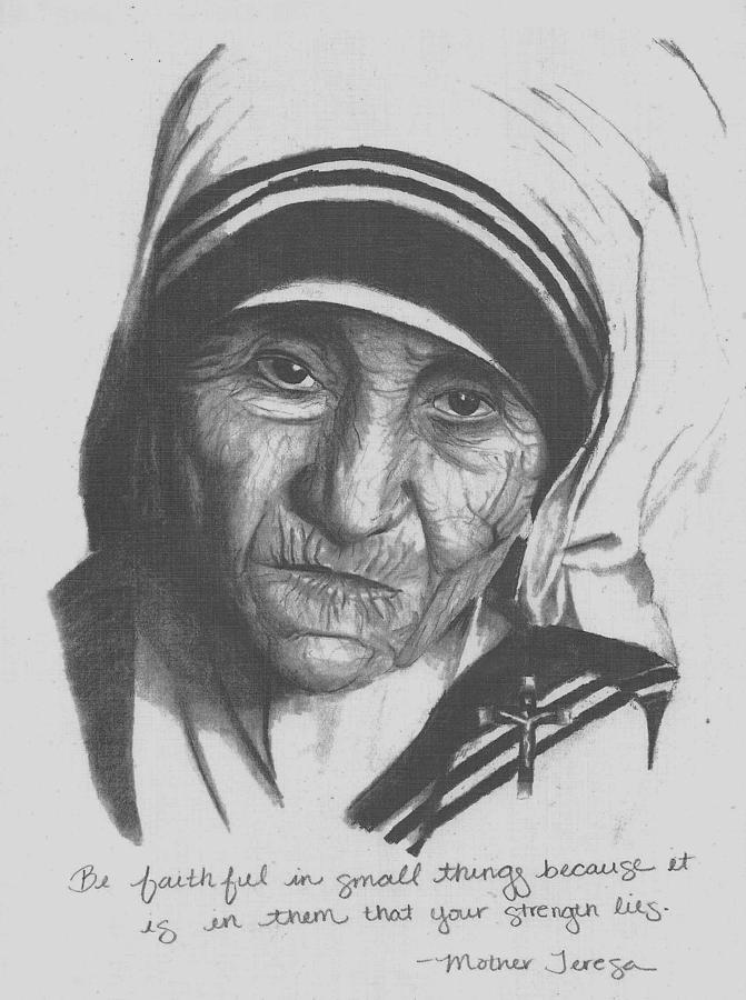 671x900 mother teresa drawing - Mother Teresa Drawing