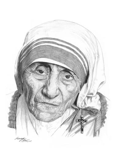 Mother Teresa Drawing at PaintingValley.com | Explore collection of ...