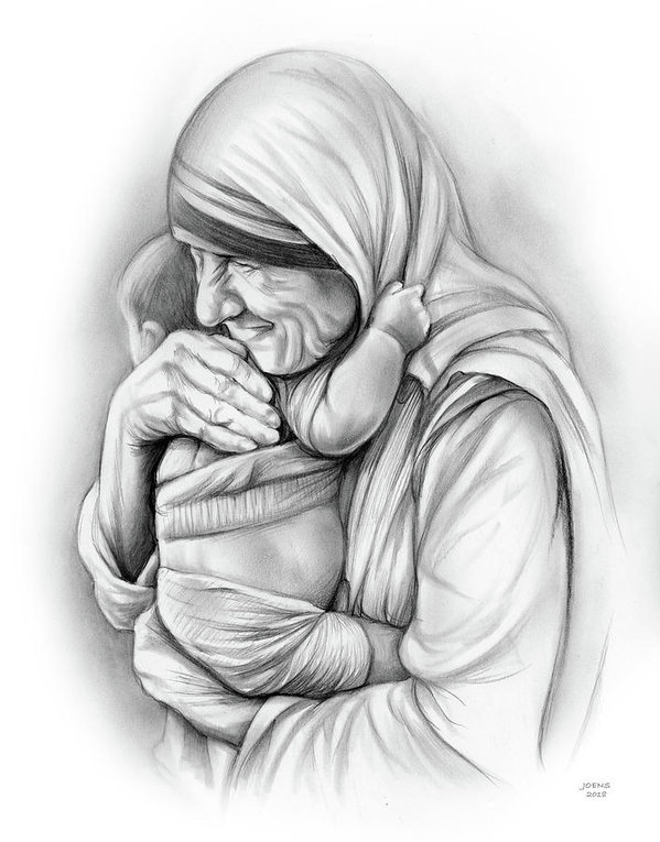 599x765 st mother teresa poster - Mother Teresa Drawing