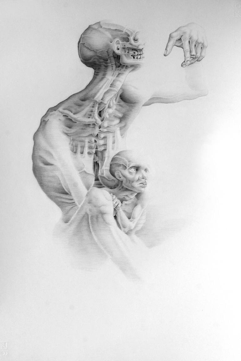 770x1154 Stillnes Mother And Child Drawing - Mother With Child Drawing