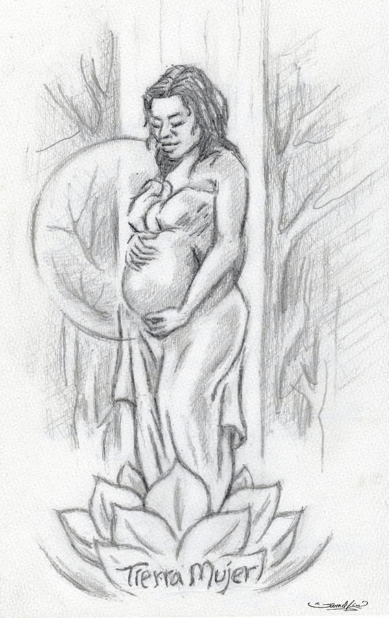 567x900 Madre Fecunda Drawing - Motherhood Drawing