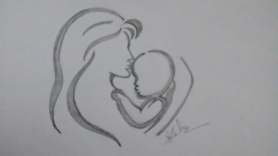 900x505 Motherhood Drawing - Motherhood Drawing