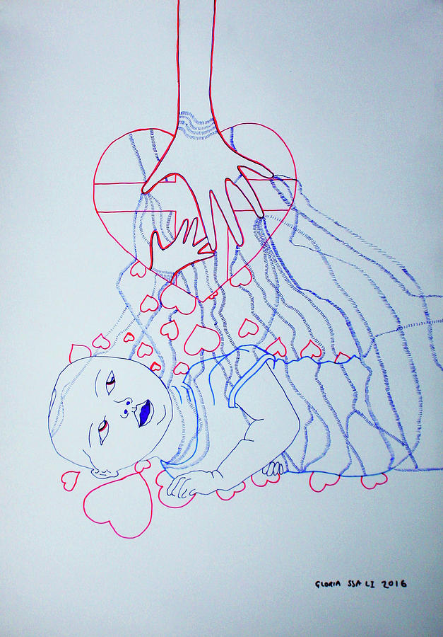 627x900 divine feelings - Motherhood Drawing