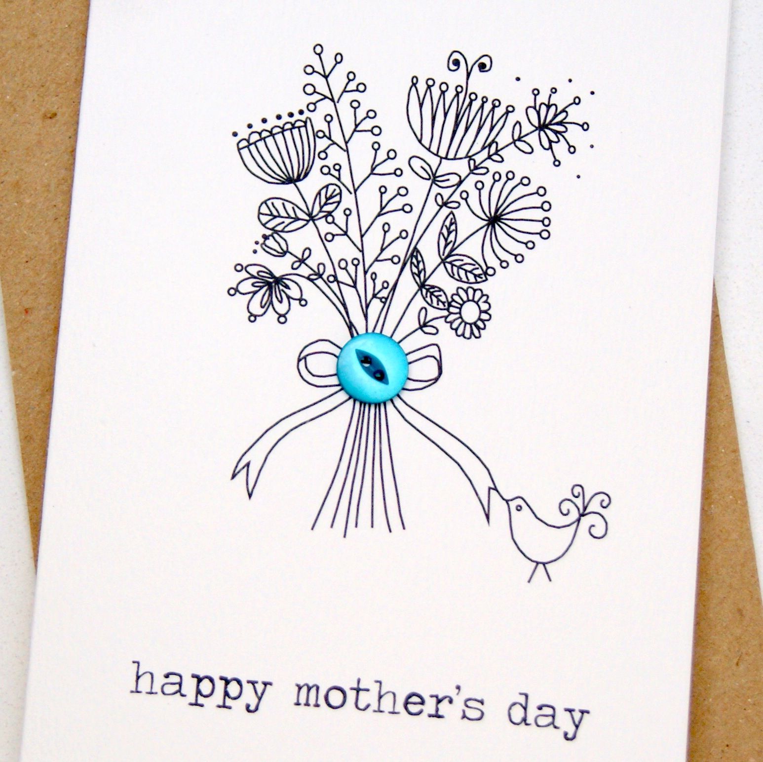 1546x1543 Happy Mother's Day Crafty Birthday Card Drawing - Mothers Da...