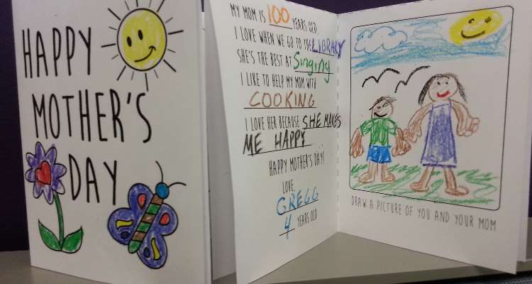 750x400 great mother's day crafts - Mothers Day Card Drawing