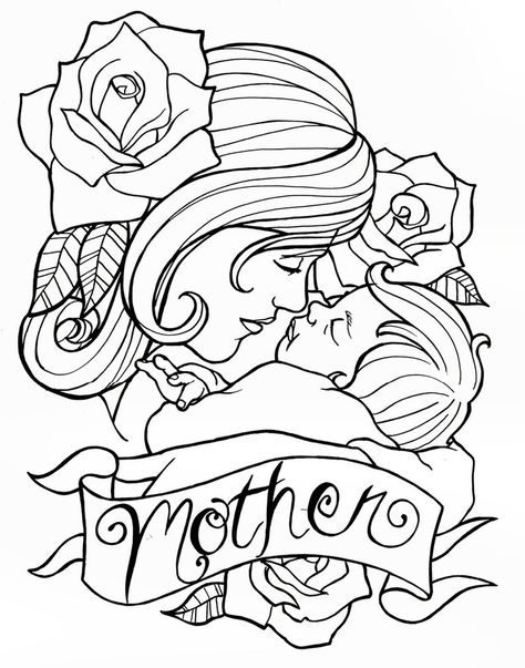 474x603 mothers day drawings mother's day tattoo design - Mothers Day Drawing Pictures