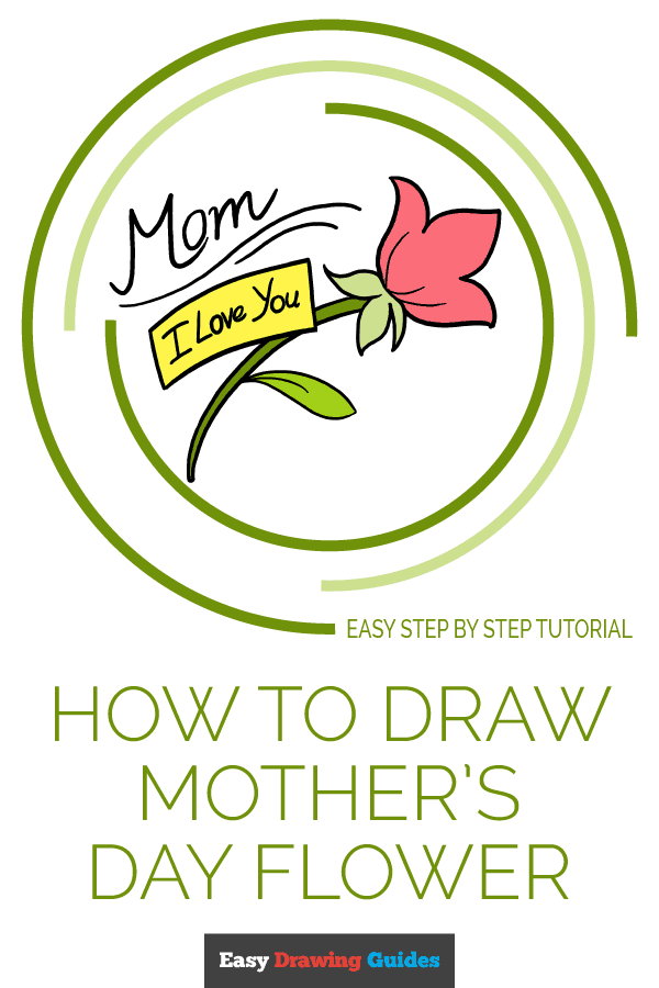 600x900 How To Draw A Mother's Day Flower - Mothers Day Drawings