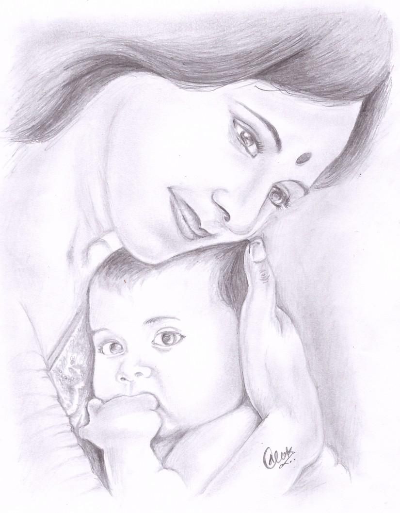 825x1057 Mother's Love - Mothers Love Drawing