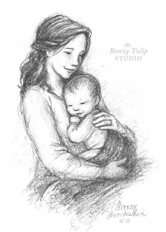 570x798 A Mother's Love Art Print Etsy - Mothers Love Drawing