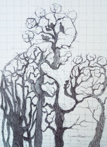 363x500 Mothers Love Mathematical Ink Drawing - Mothers Love Drawing