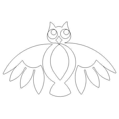 500x500 Primitive Owl Anne Bright Designs - Motif Drawing