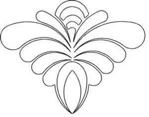 300x237 Butterfly Feather Motif A Digital Quilting Designs - Motif Drawing
