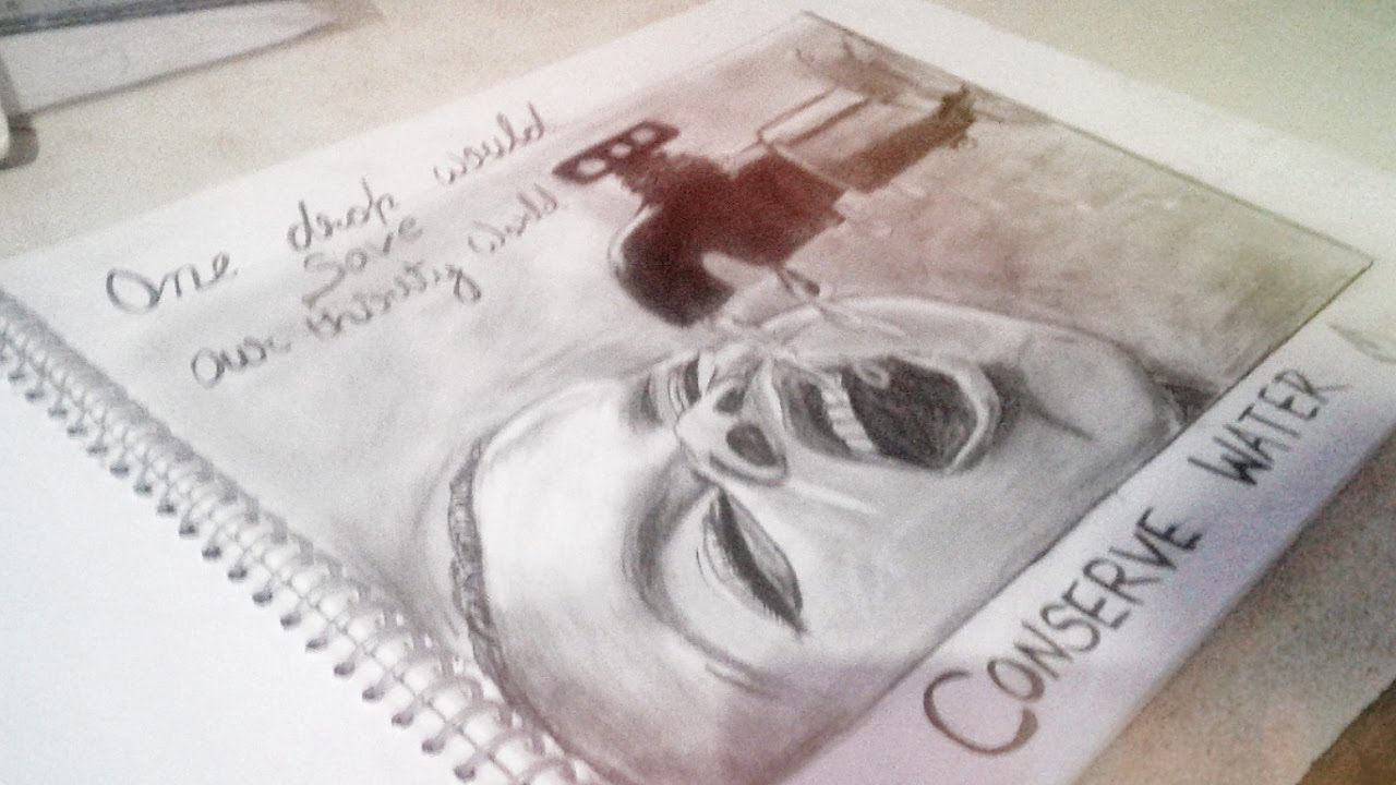 1280x720 Drawing On Water Scarcity Motivational Drawing Vide - Motivational Drawings
