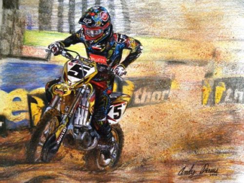 500x375 Motocross - Motocross Drawing