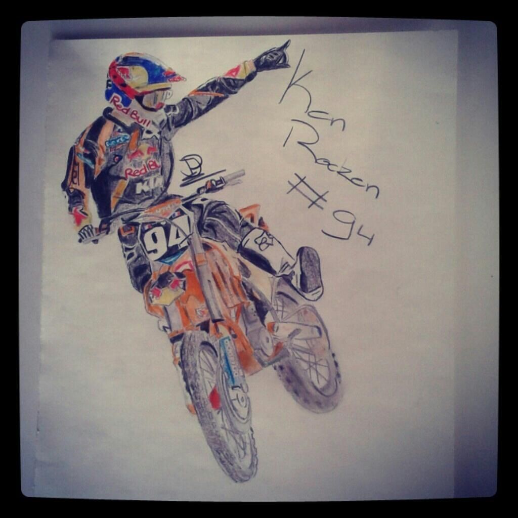 1024x1024 Sick Drawing Of Roczen! Motocross In Bike Drawing - Motocross Drawing