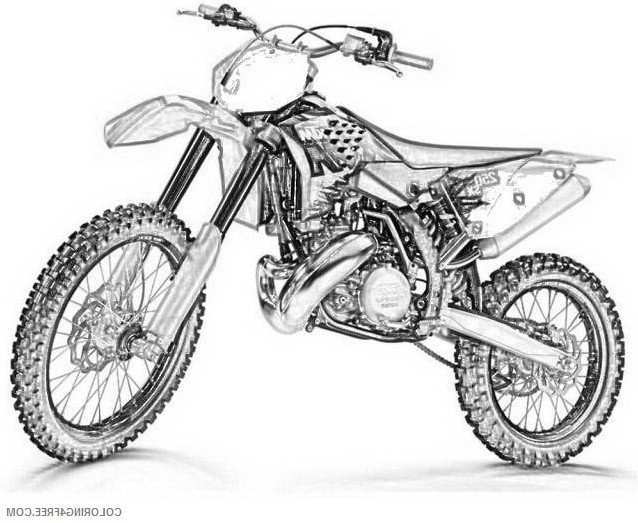 638x523 Bicycle Coloring - Motocross Drawing